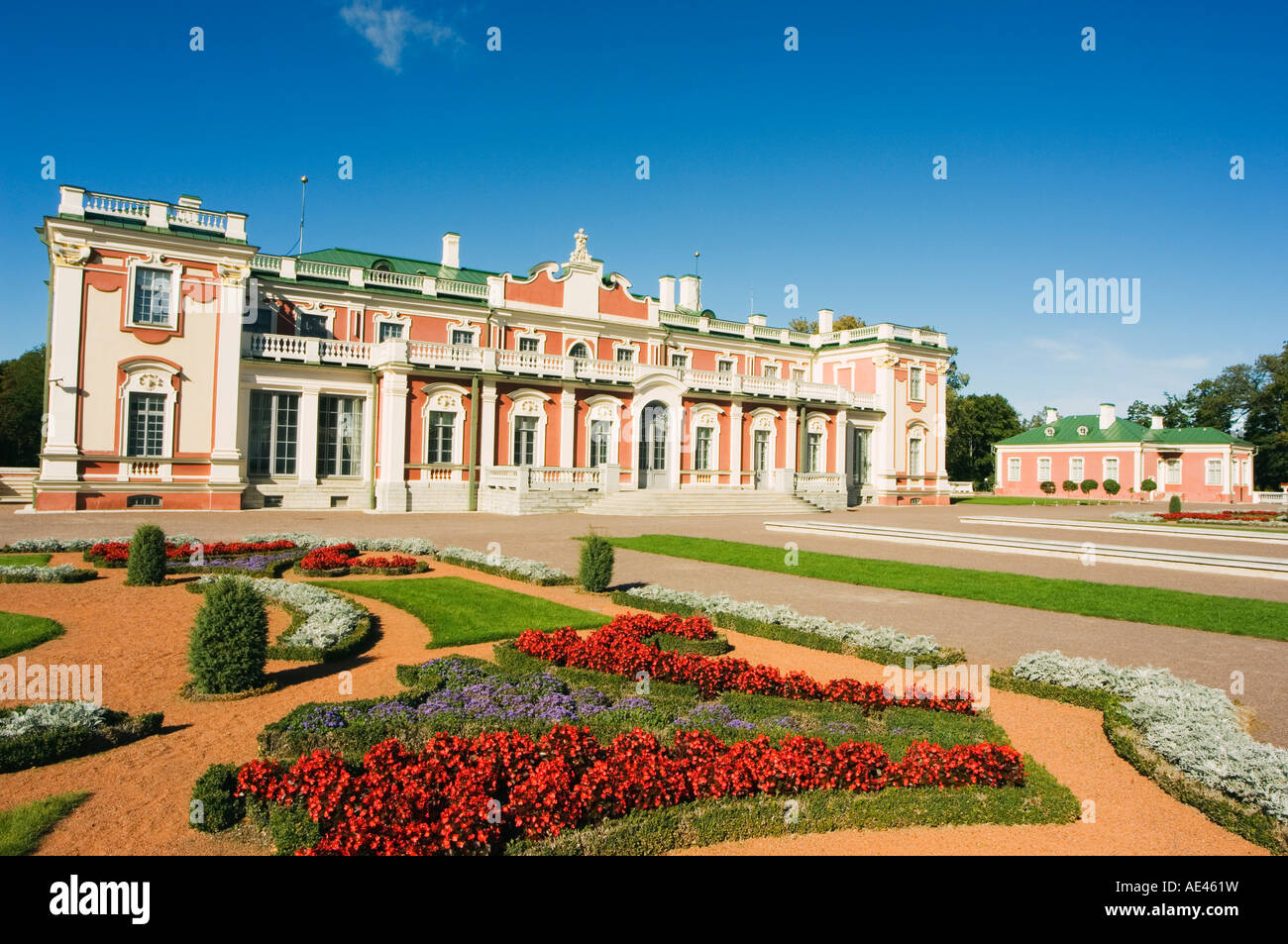 Garden at Kadriorg Palace, residence of the president of Estonia, Tallinn, Estonia, Baltic States, Europe Stock Photo