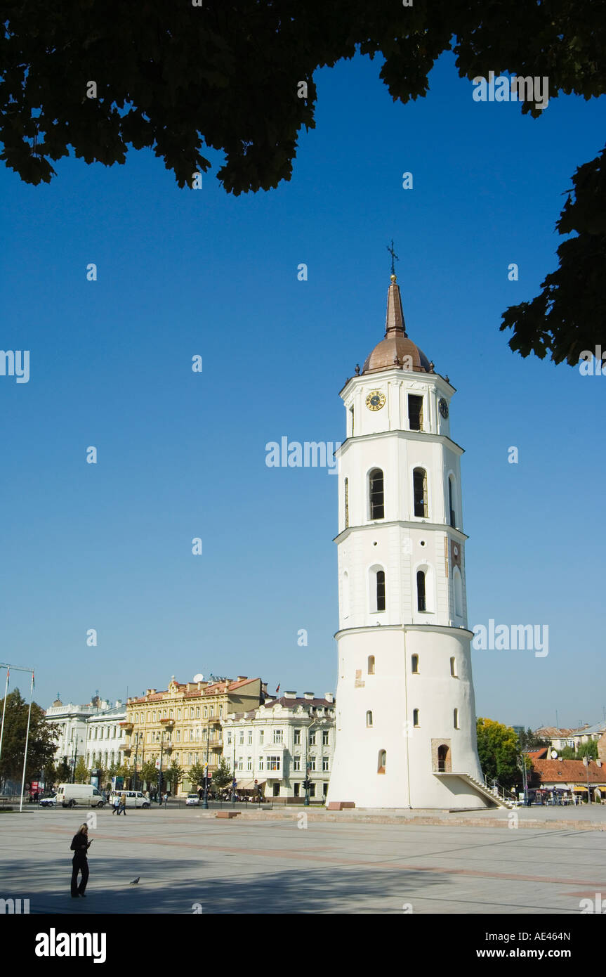 Cathedral bell tower dating from the 13th century, Old Town, UNESCO World Heritage Site, Vilnius, Lithuania, Baltic States Stock Photo