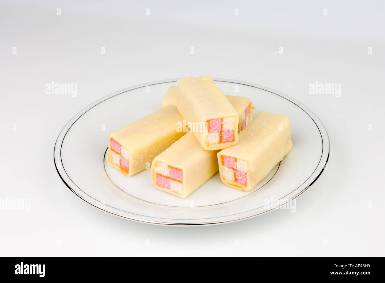 Battenberg cakes Stock Photo