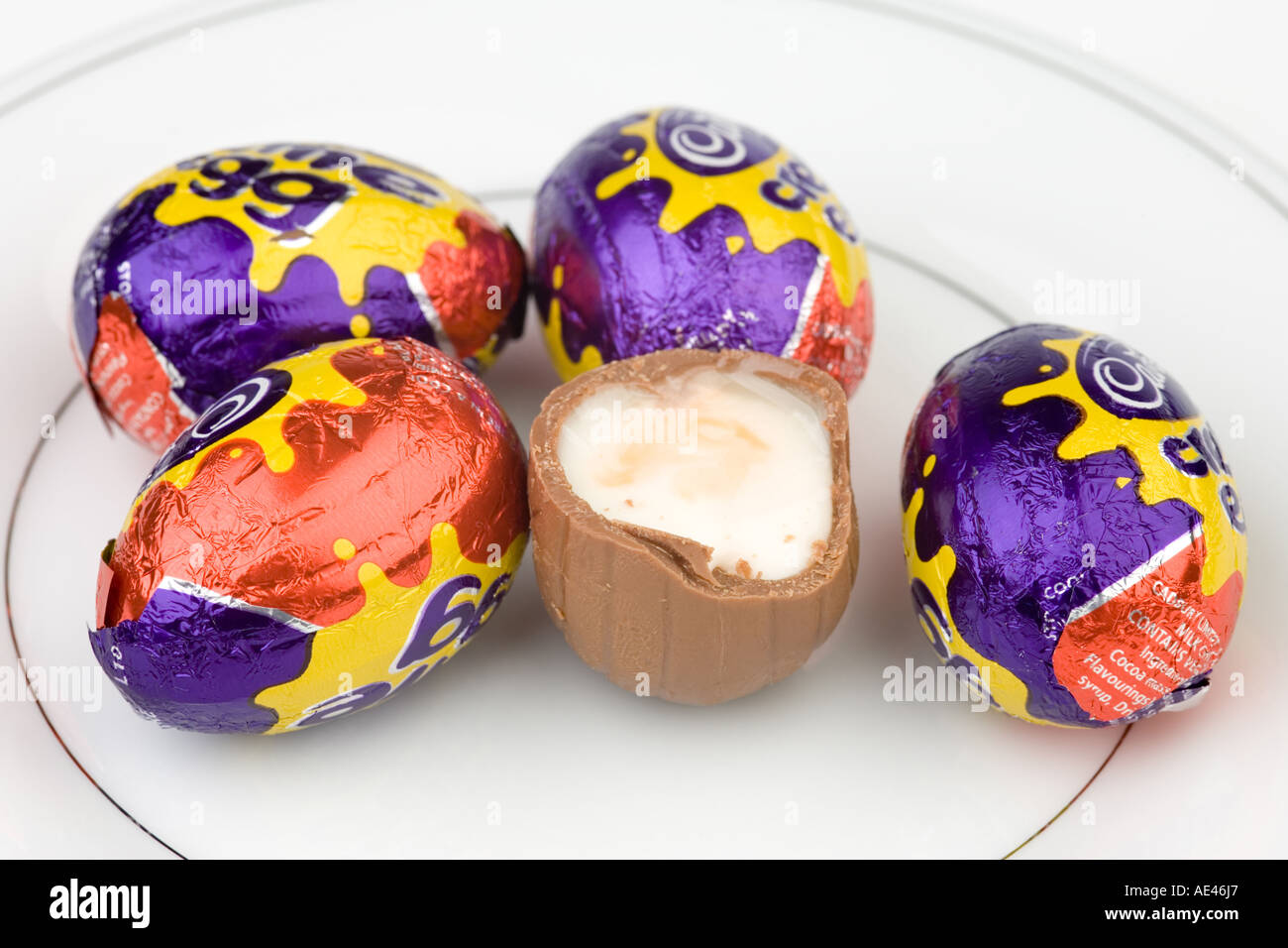 Cadburys Creme easter eggs Stock Photo