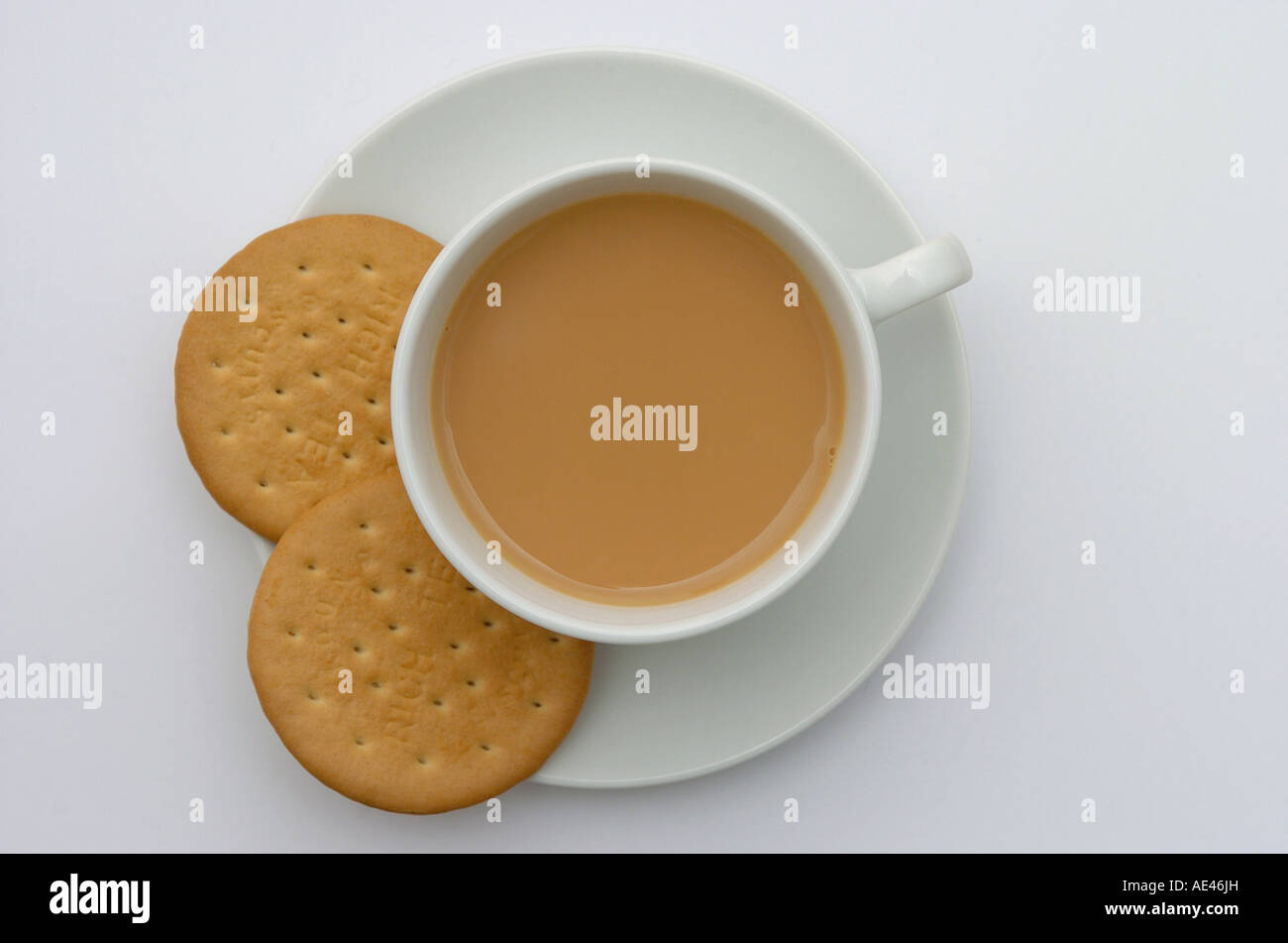 Cup of Tea and Biscuits Stock Photo Alamy