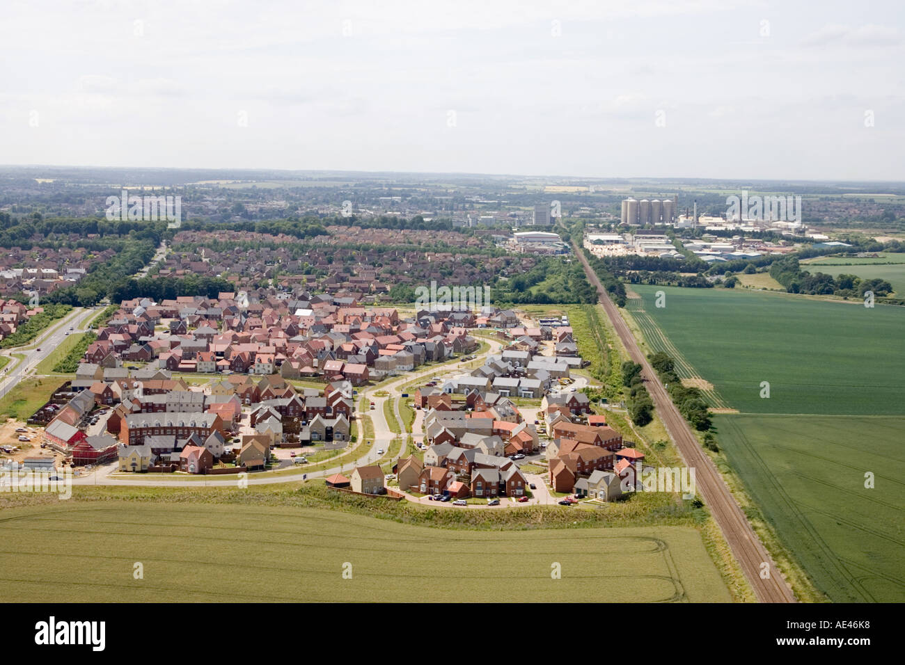 The new part of the Moreton Hall Estate housing development near Bury