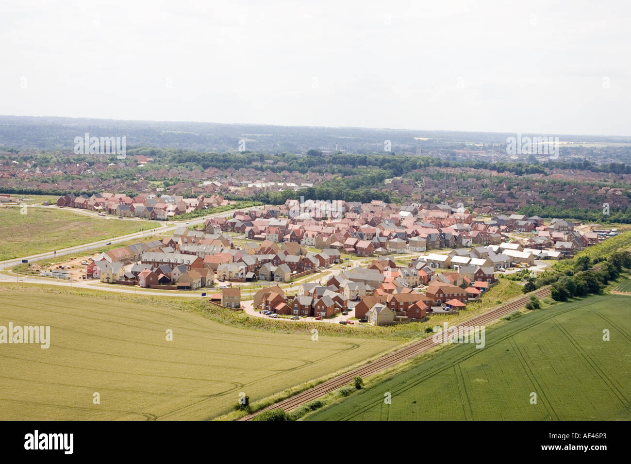 The new part of the Moreton Hall Estate housing development near Bury