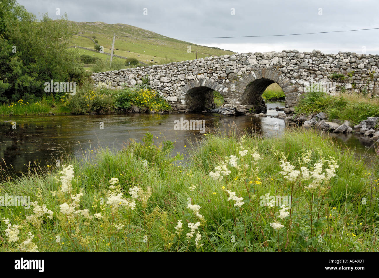 Quiet Man Bridge, near Maam Cross, Connemara, County Galway, Connacht, Republic of Ireland, Europe Stock Photo