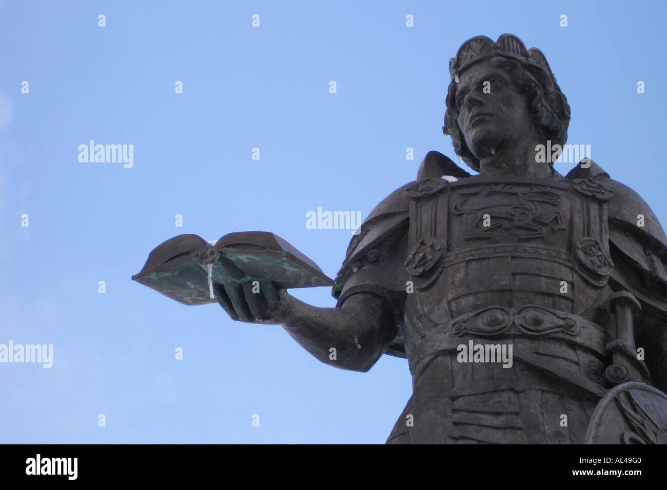 Statue of king Alfred, Alfred New York state United States of America