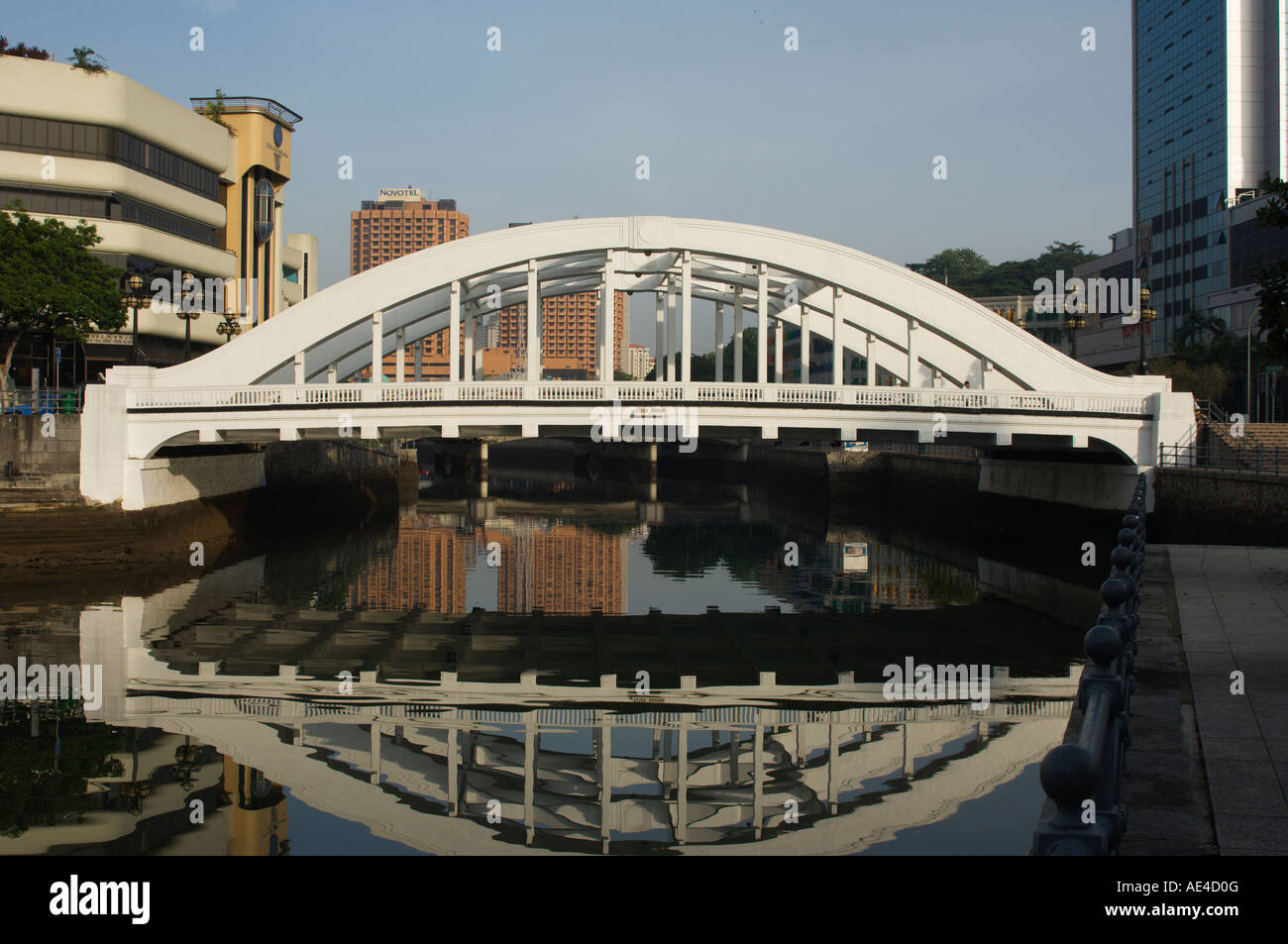 Elgin Bridge, Boat Quay, Singapore, Southeast Asia, Asia Stock Photo