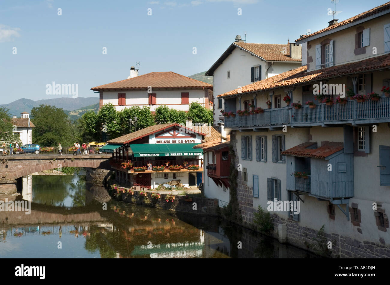 Port Basque St. Jean Pied de Port, Basque country, Pyrenees-Atlantiques, Aquitaine ...