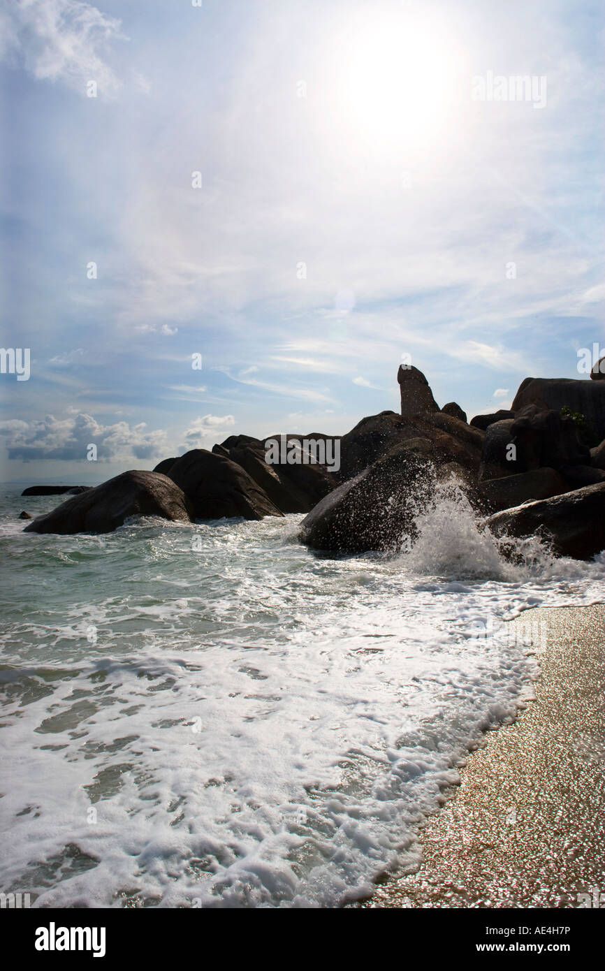 Hin Ta & Hin Yai Rocks, Koh Samui, Thailand Stock Photo