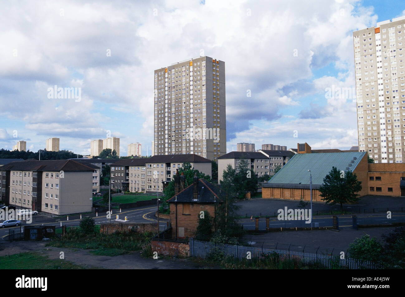 High rise apartment buildings, Glasgow, Scotland, United Kingdom
