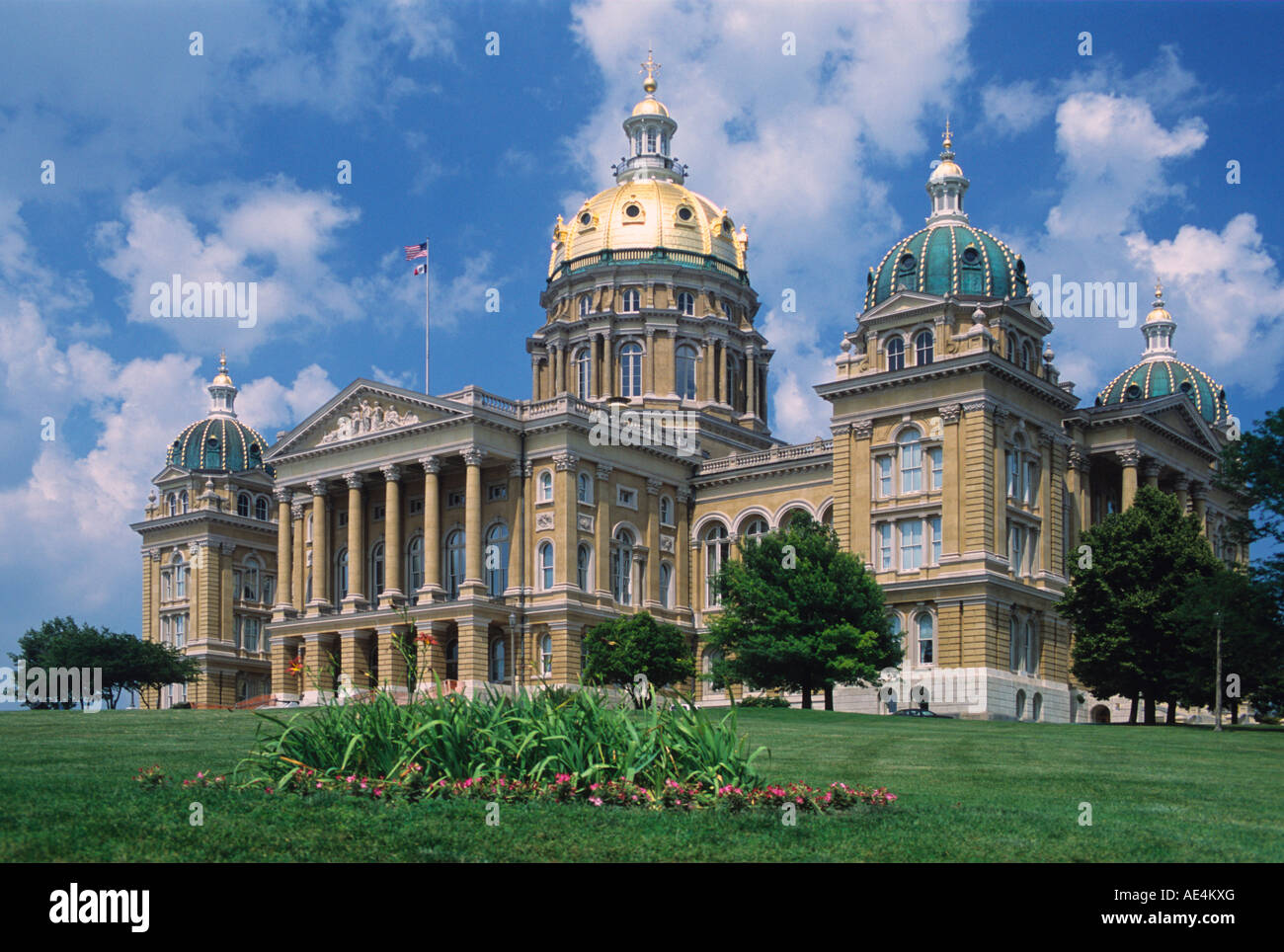 Iowa State Capitol, Des Moines, Iowa, United States of America, North America Stock Photo