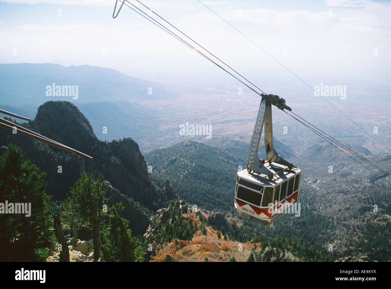 Sandia Peak Tramway, Albuquerque, New Mexico, United States of America, North America Stock Photo
