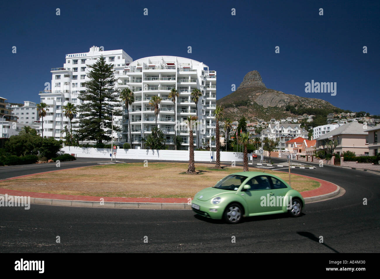 cape town clifton roundabout Hotel Peninsula lions head Stock Photo