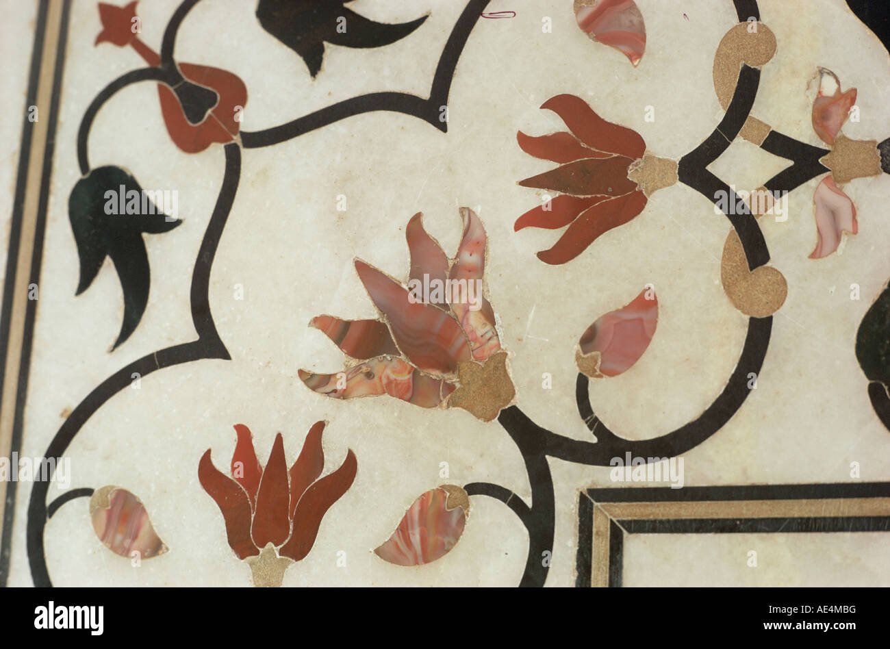India Inlay Stone Work Detail of inlay work, Taj Mahal, UNESCO World Heritage Site, Agra ...