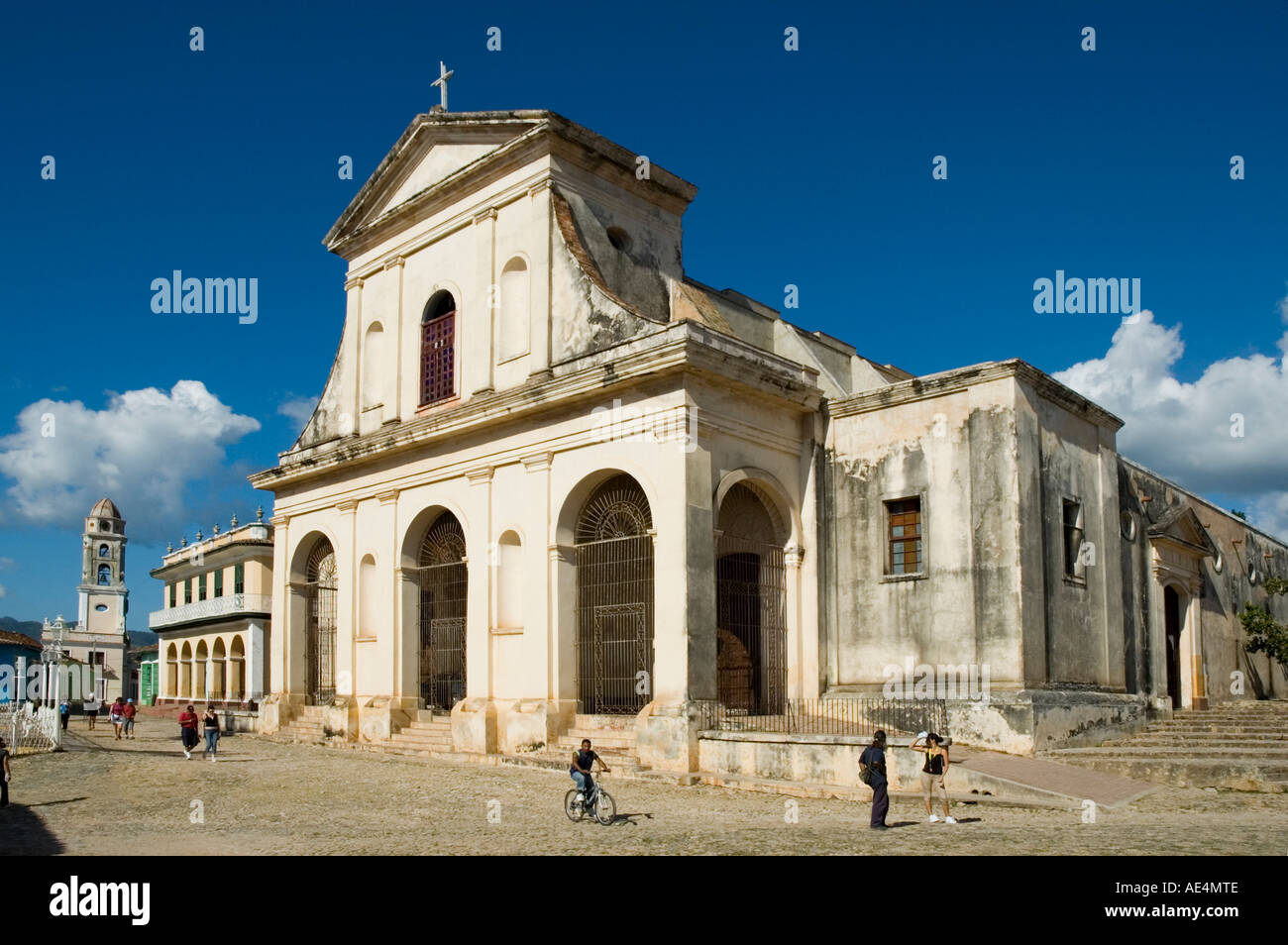 The neoclassical facade of the Church of the Holy Trinity (Iglesia de la Santísima Trinidad), completed in 1892, Trinidad, Cuba Stock Photo