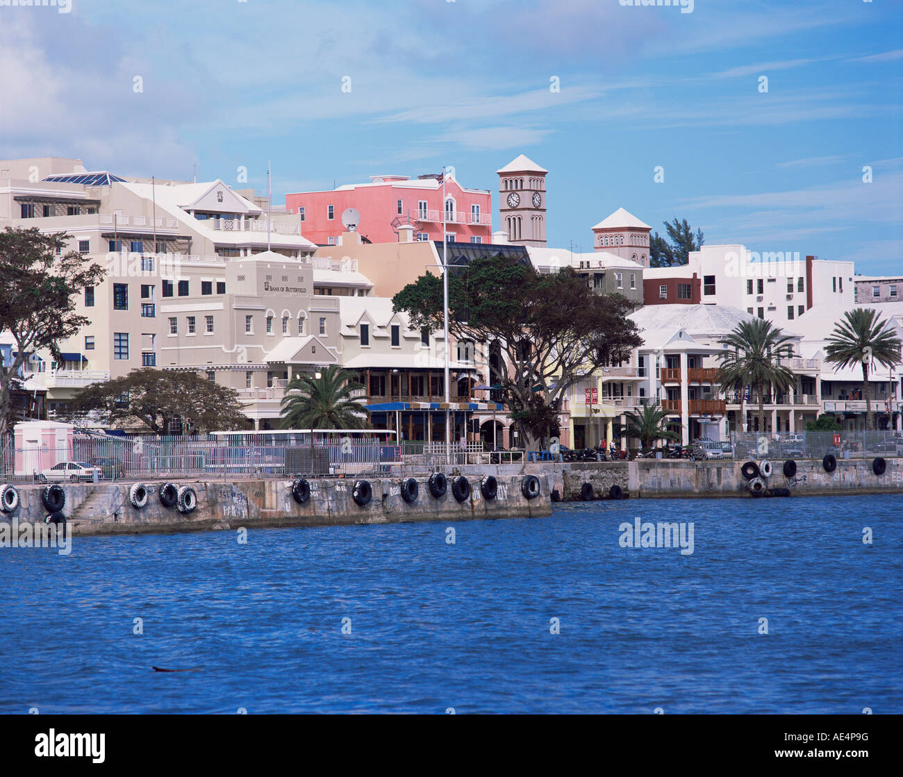 Waterfront, Hamilton, Bermuda, Atlantic, Central America Stock Photo