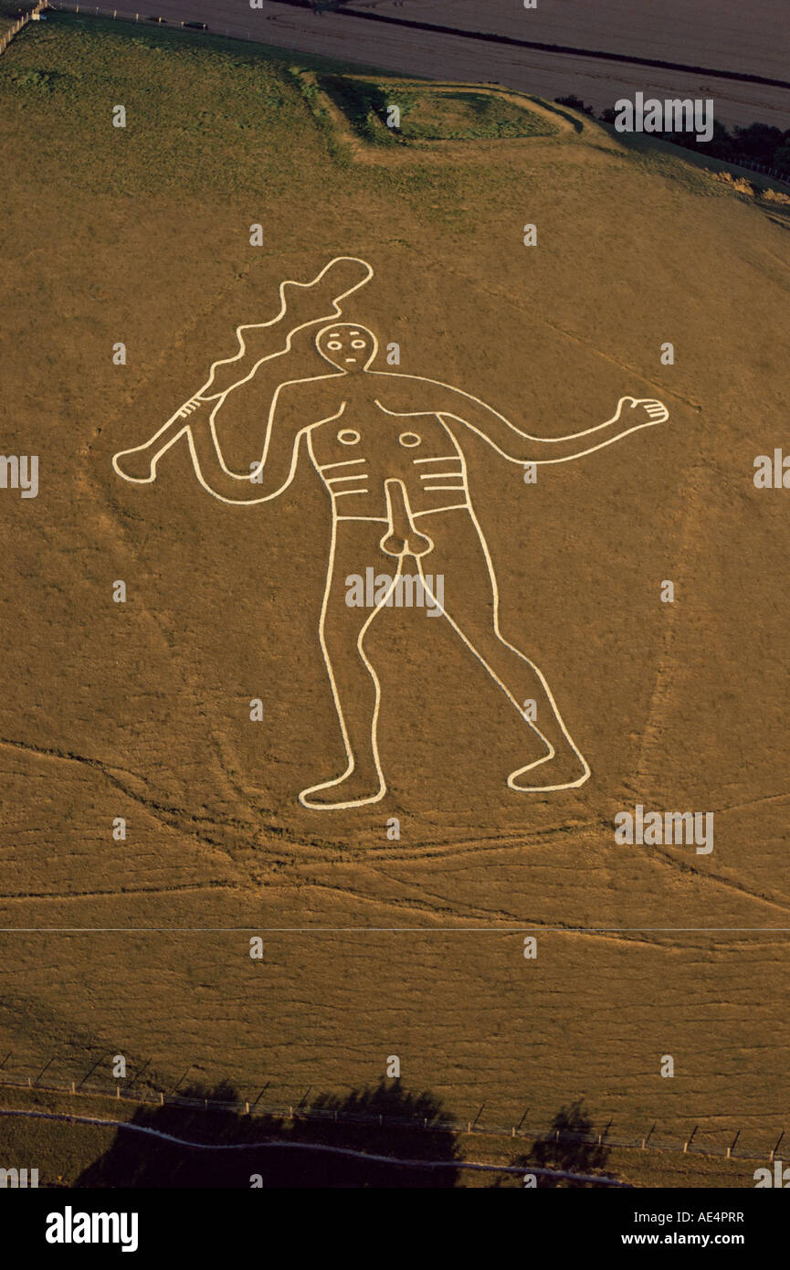 Aerial view of the Cerne Abbas giant, Dorset, England, United Kingdom, Europe Stock Photo Alamy