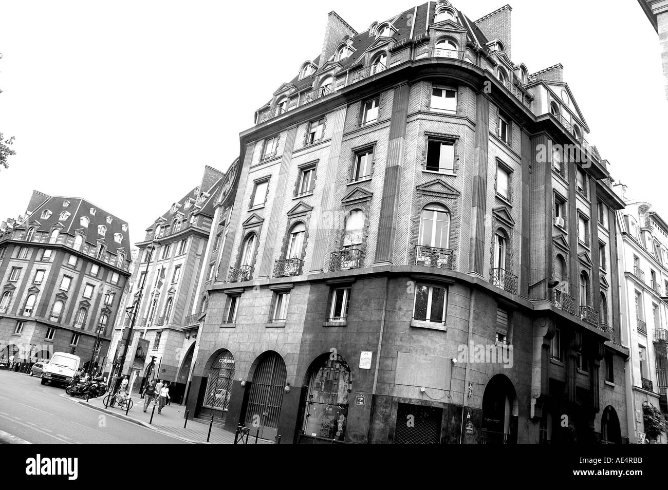Old building in central Paris Latin Quarter Stock Photo