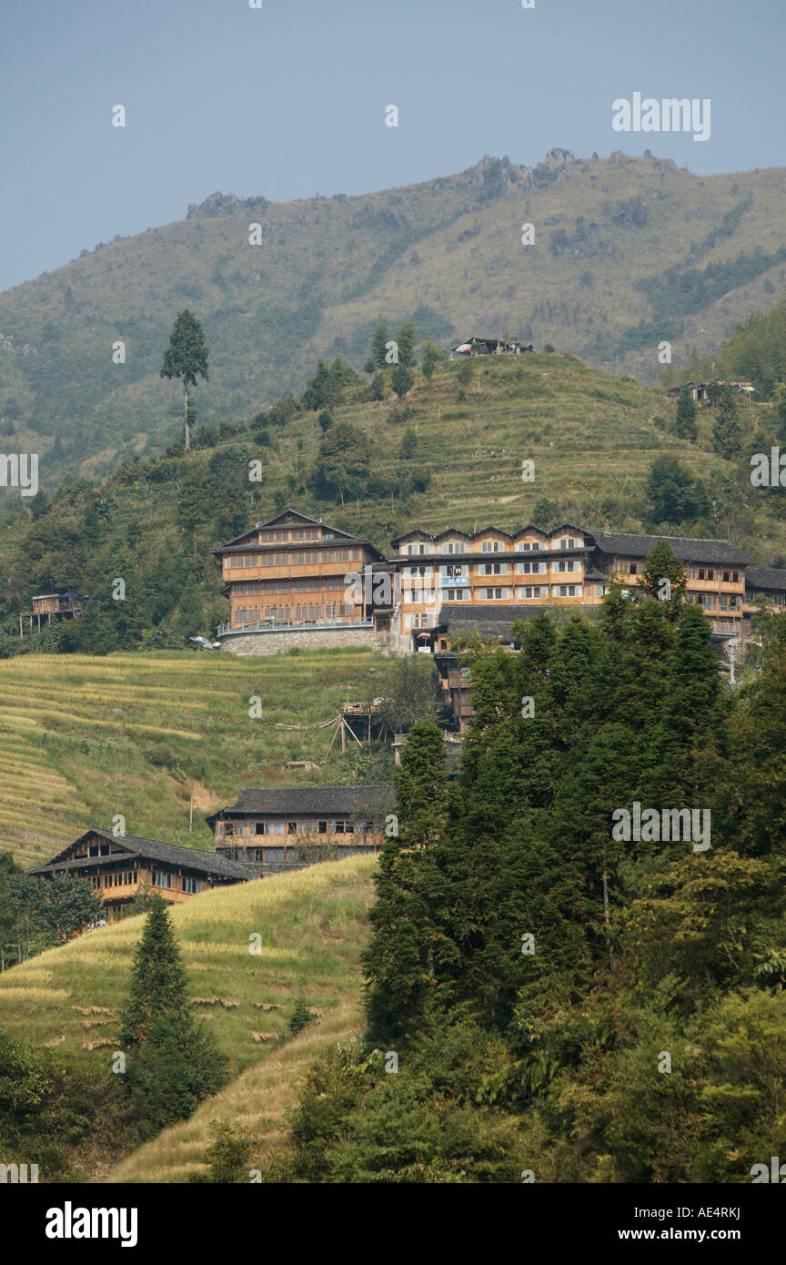 Village of Pin Gan, Longsheng terraced ricefields, Guilin, Guangxi ...