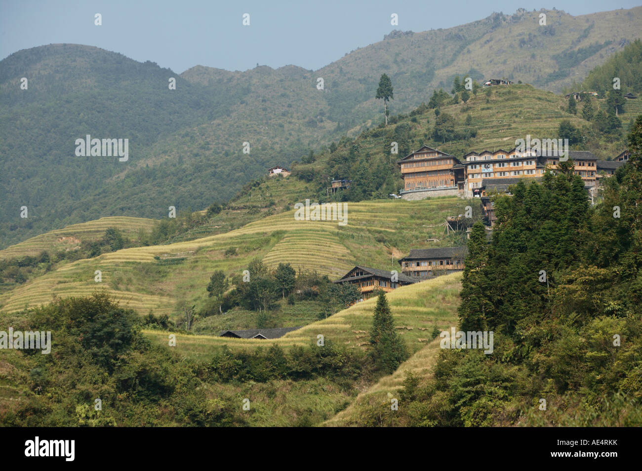 Village of Pin Gan, Longsheng terraced ricefields, Guilin, Guangxi ...