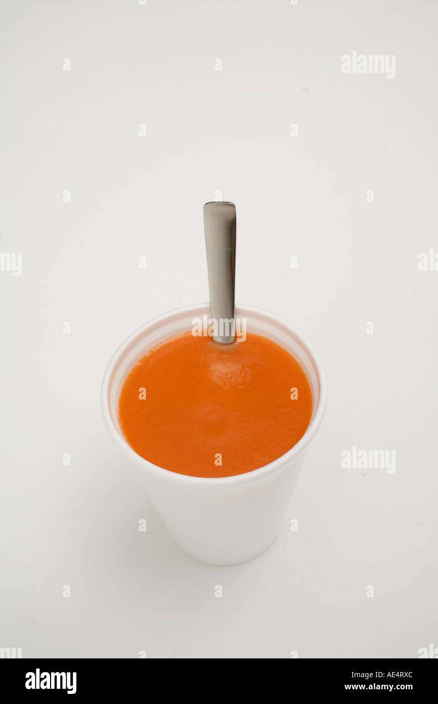 Cup of tomato soup Stock Photo