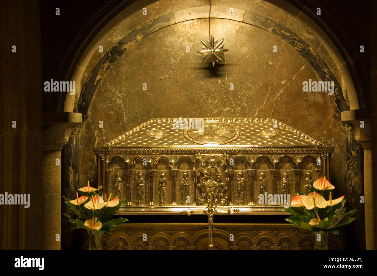 Silver casket containing the relics of the Apostle Saint James