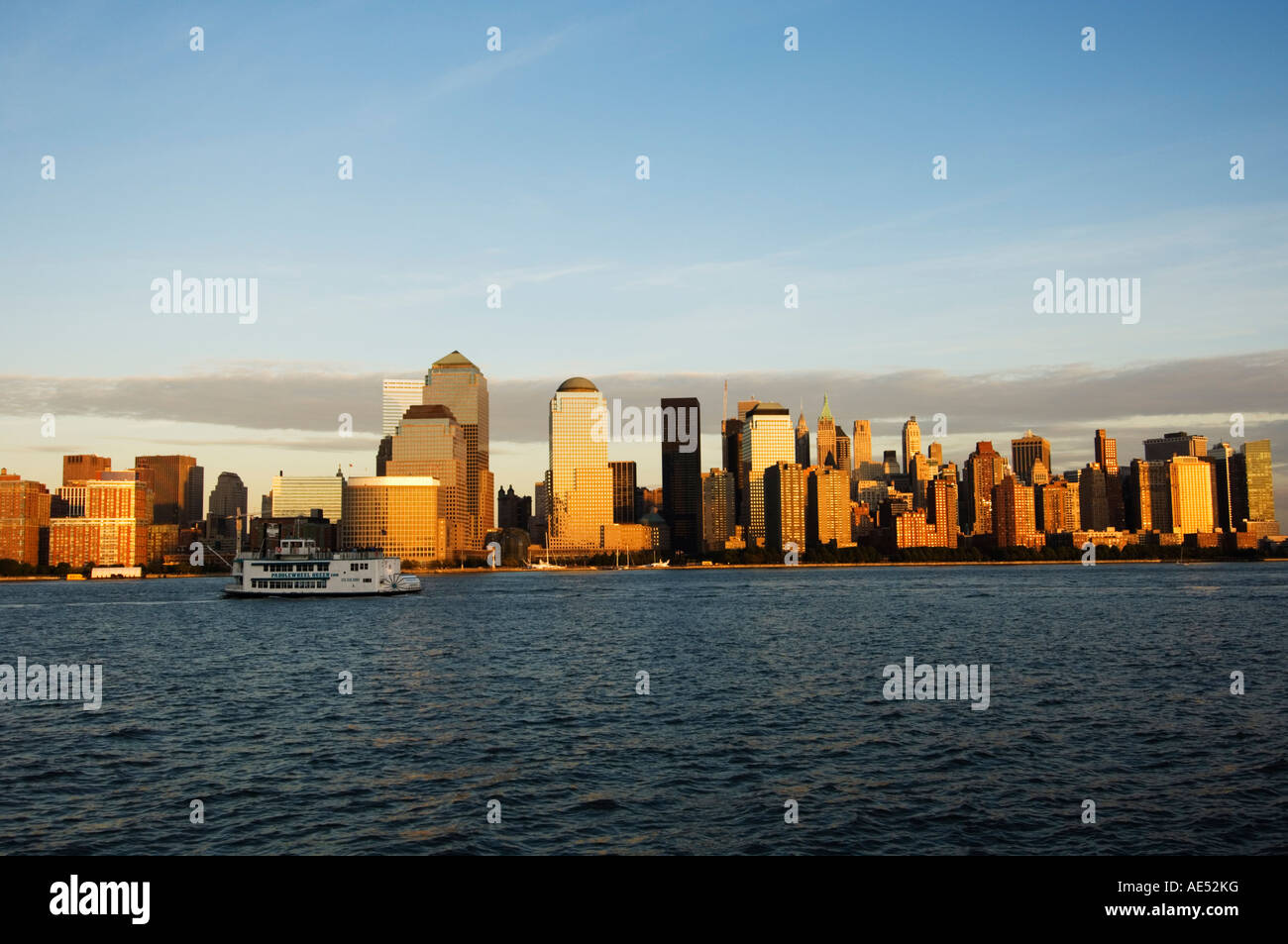 Lower Manhattan skyline across the Hudson River, New York City, New ...