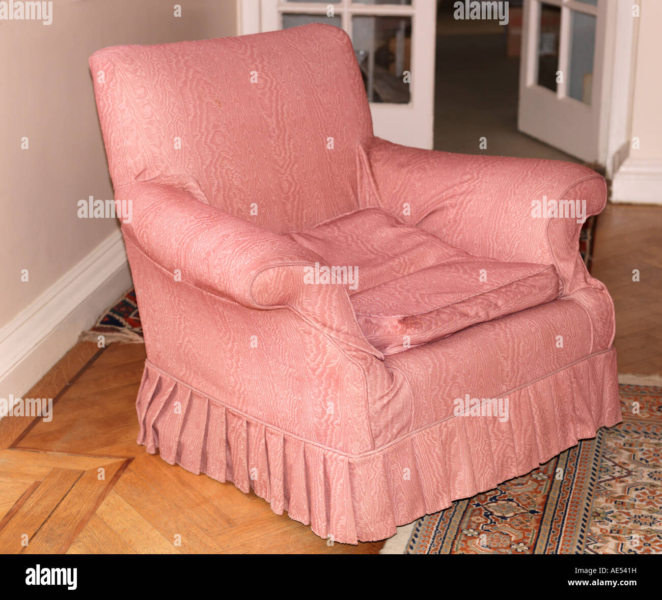 Traditional Armchair in a Living Room Stock Photo - Alamy