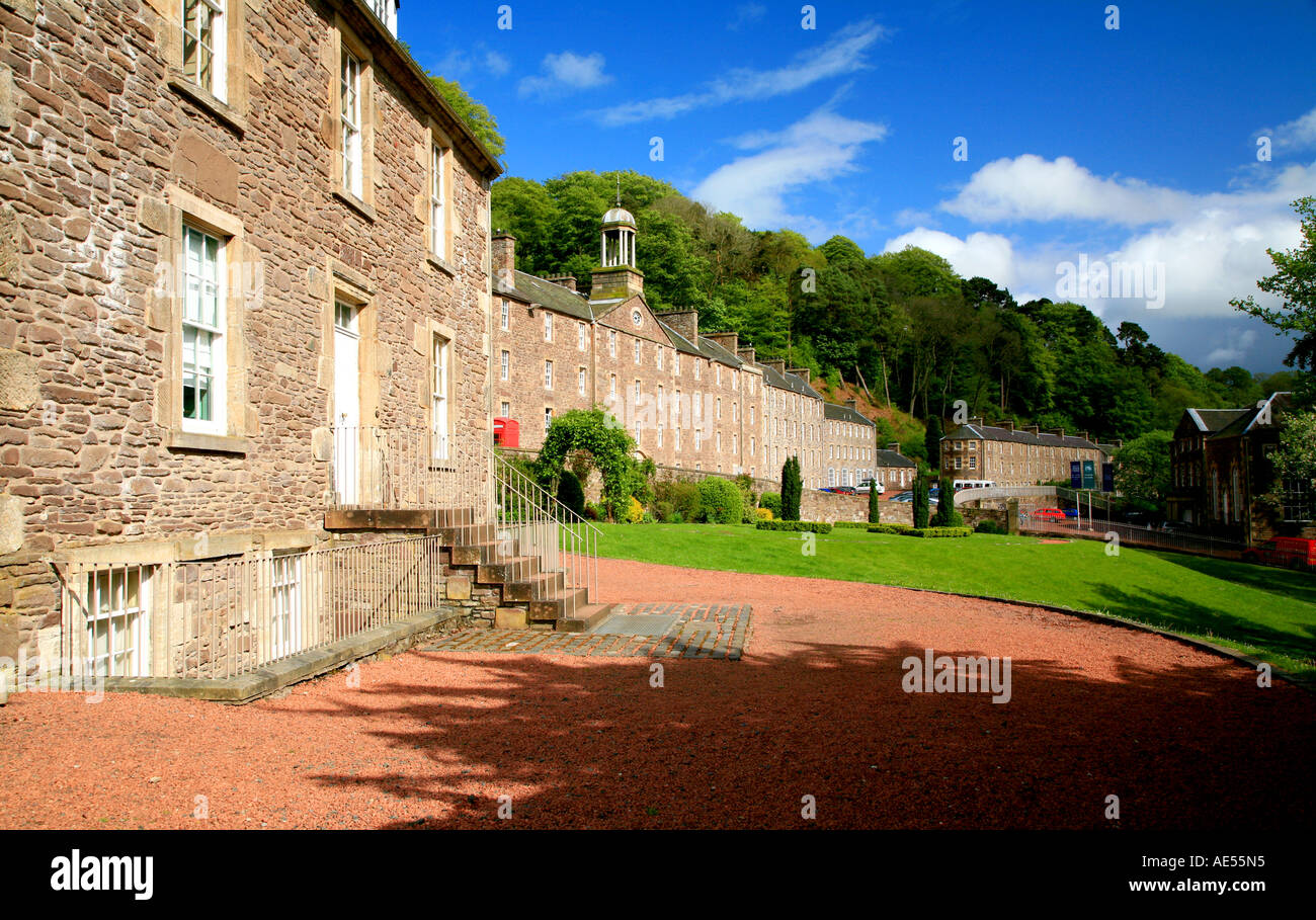UK Scotland Lanark New Lanark World Heritage Site Robert Owens House and New Buildings Stock
