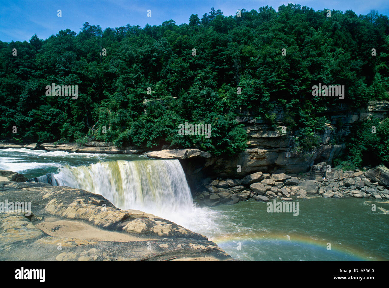 Cumberland Falls And Rainbow Cumberland Falls State Park Kentucky