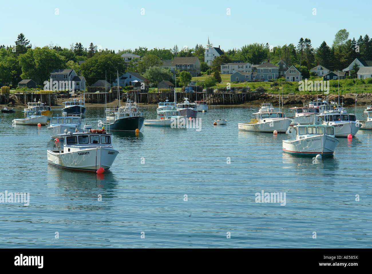 AJD59466, Corea, ME, Maine, Schoodic Peninsula, fishing harbor Stock