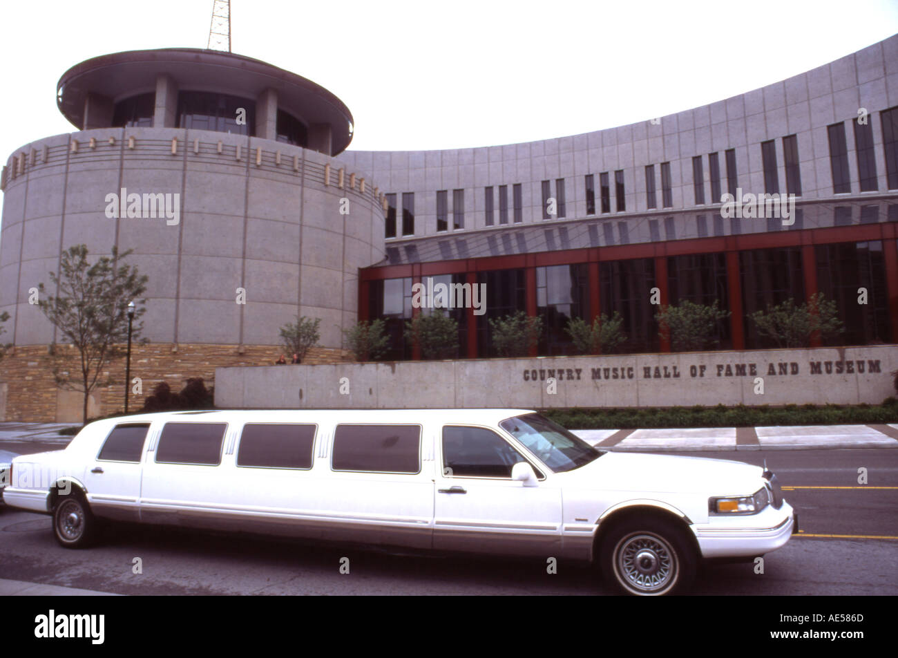 Nashville Tennessee Country Music Hall Of Fame and Museum Exterior with Stretched Limo Stock Photo