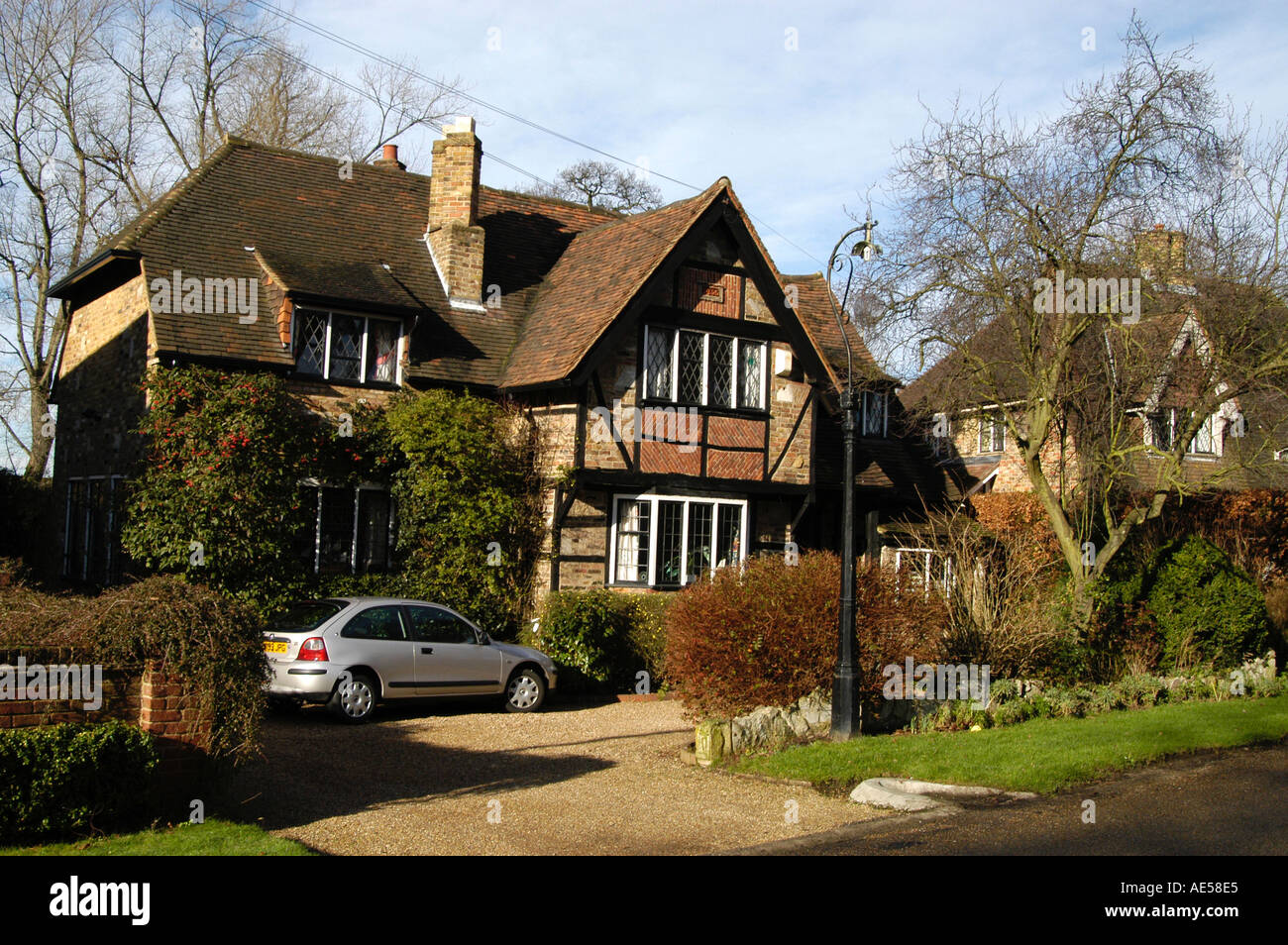 Expensive detached house in Esher, Surrey, England, UK Stock Photo