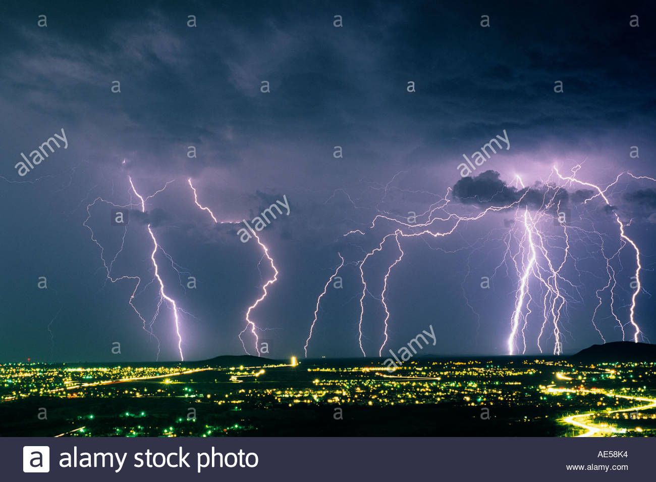 One Single Lightning Bolt High Resolution Stock Photography and Images ...