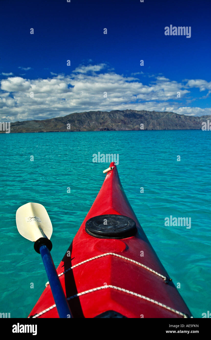 Kayaking off Isla Coronado, near Loreto, Sea of Cortez, Baja California Sur, Mexico Stock Photo