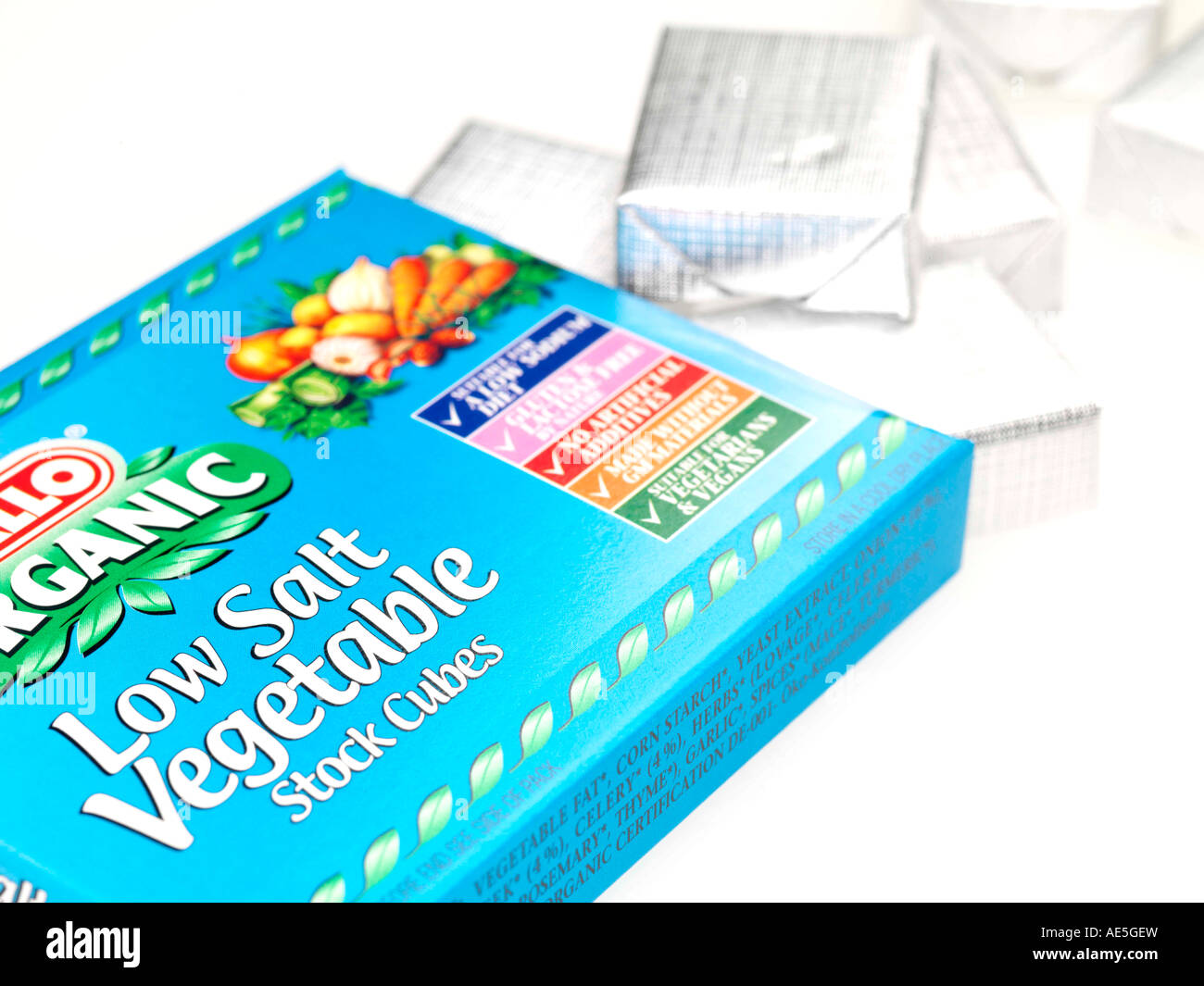 Low Salt Vegetable Stock Cubes Stock Photo Alamy