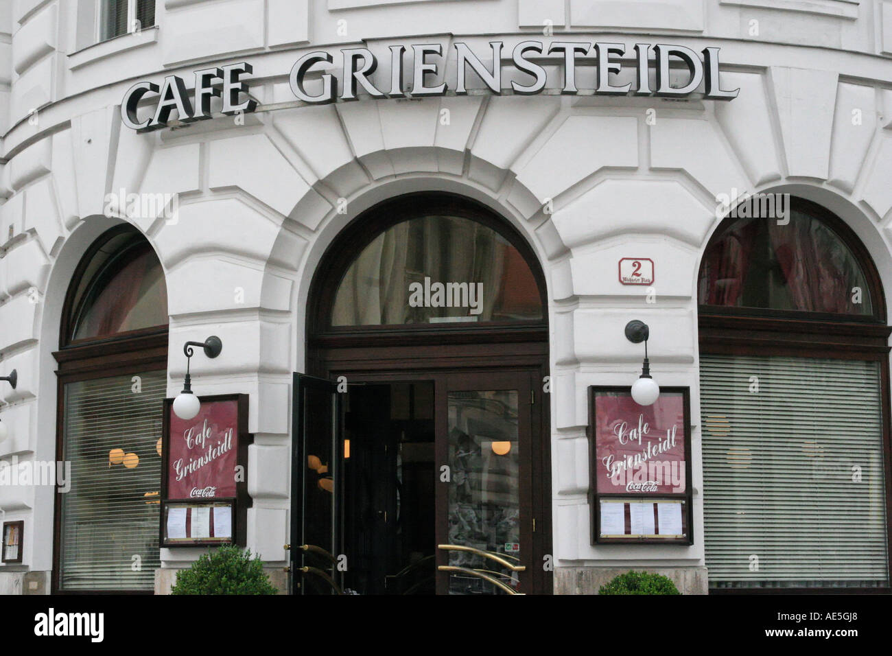 Cafe Griensteidl Michaelerplatz Austria Vienna Stock Photo