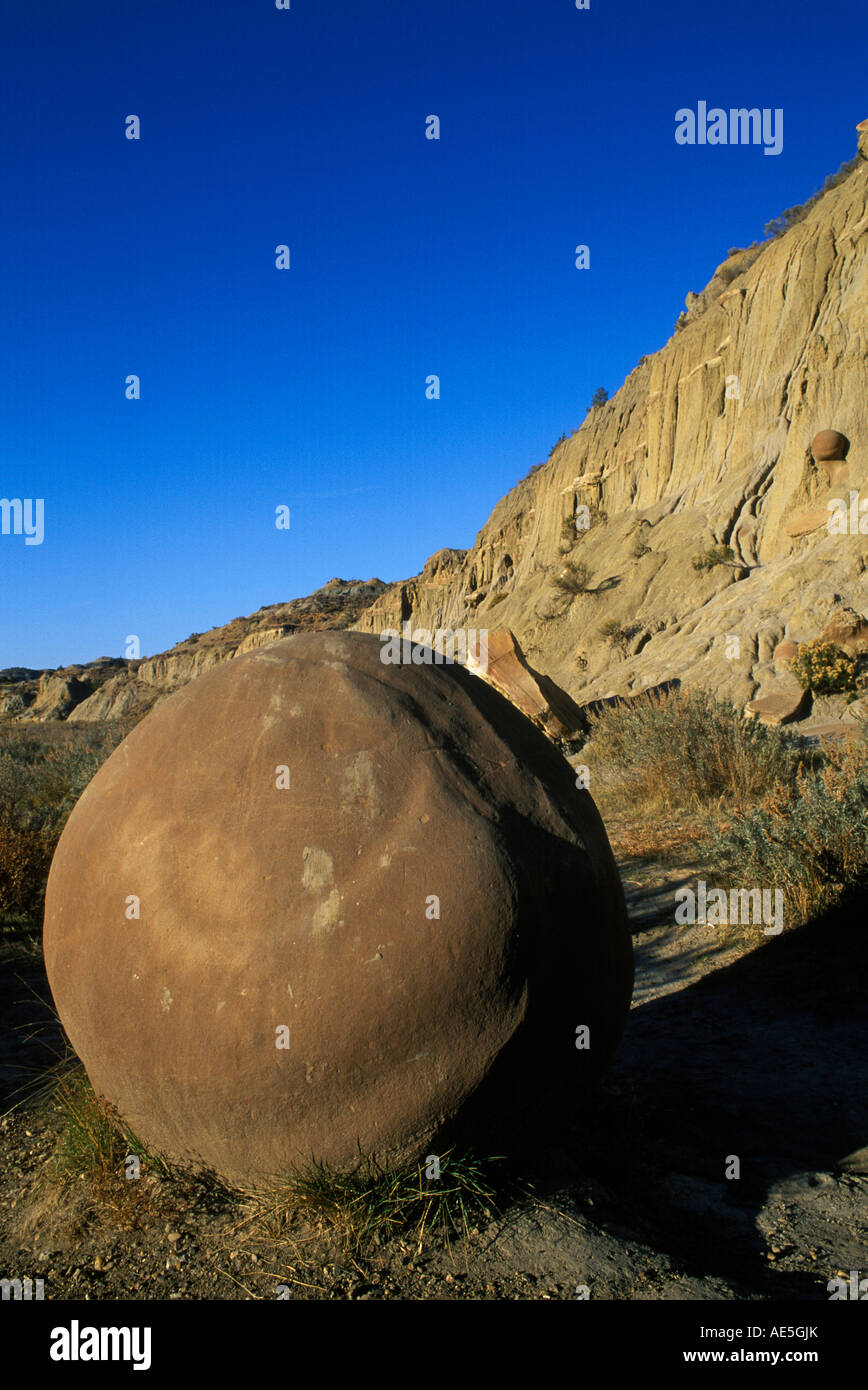 Concretion, geological formation,  Theodore Roosevelt National Park North Dakota USA Stock Photo