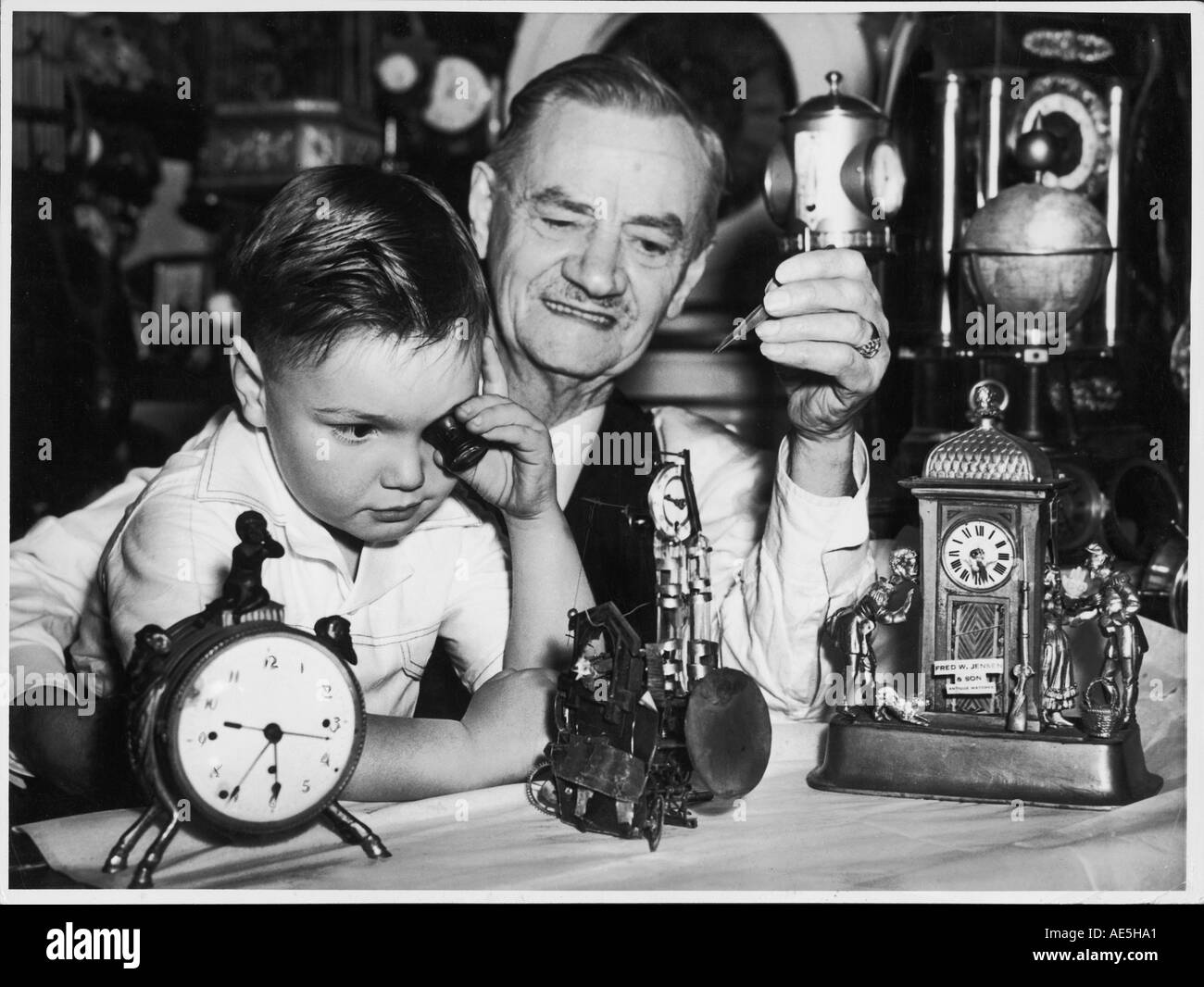 A Young Clockmaker Stock Photo