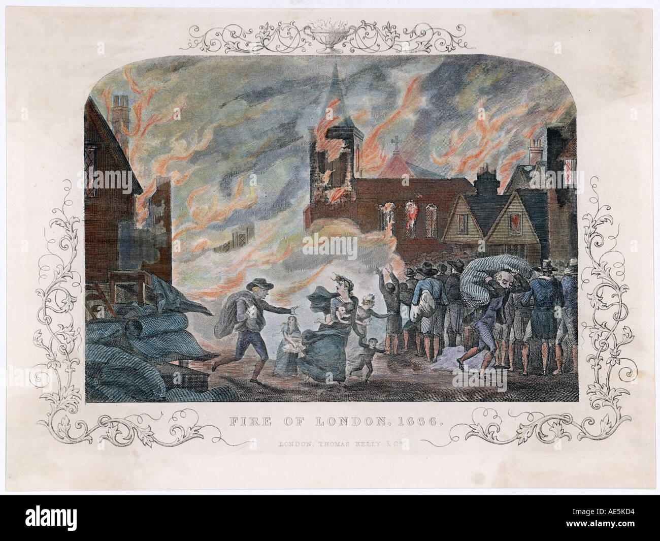 Great Fire Of London Stock Photo - Alamy