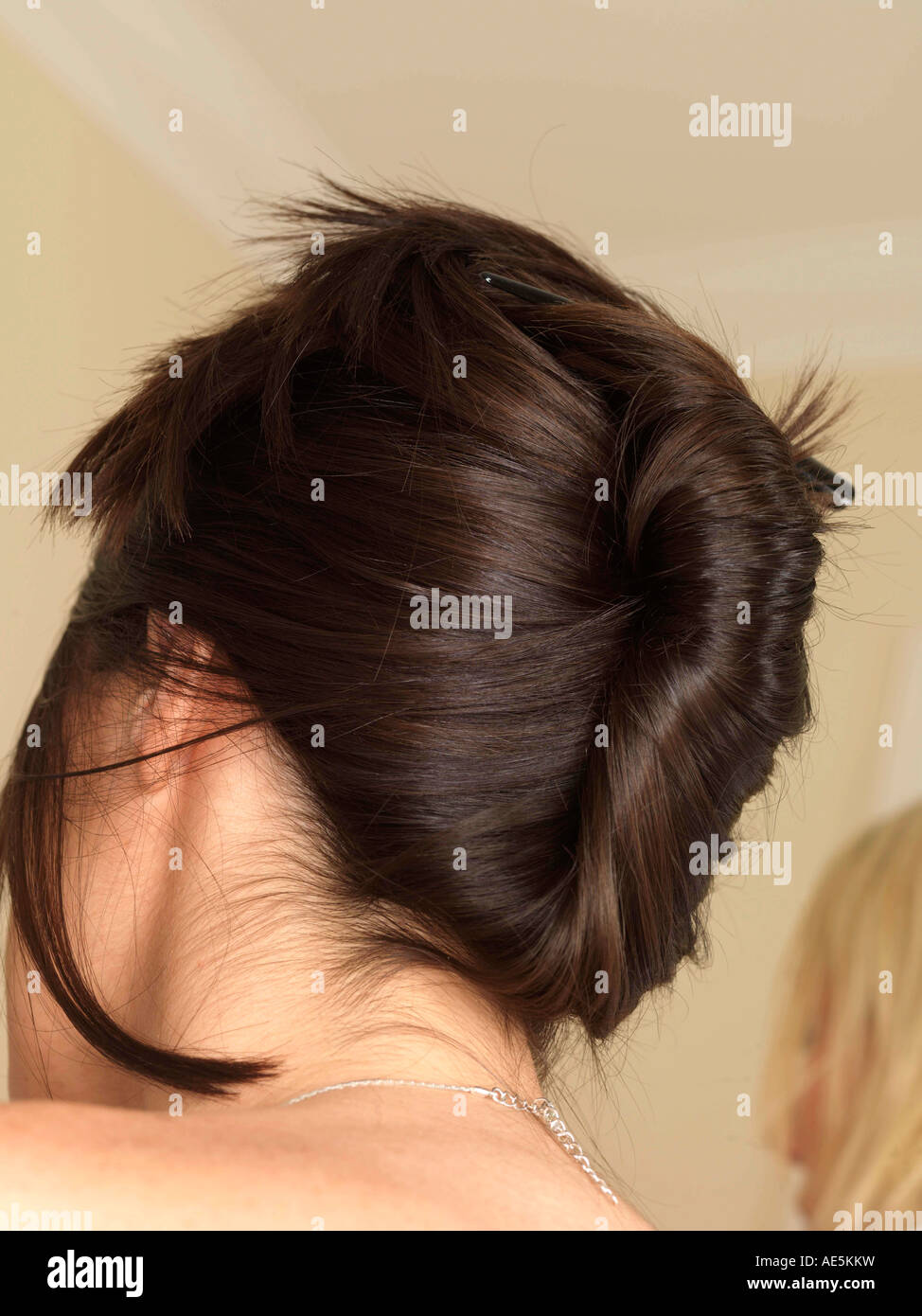 Young Women Putting Hair Up Models Released Stock Photo 13576092
