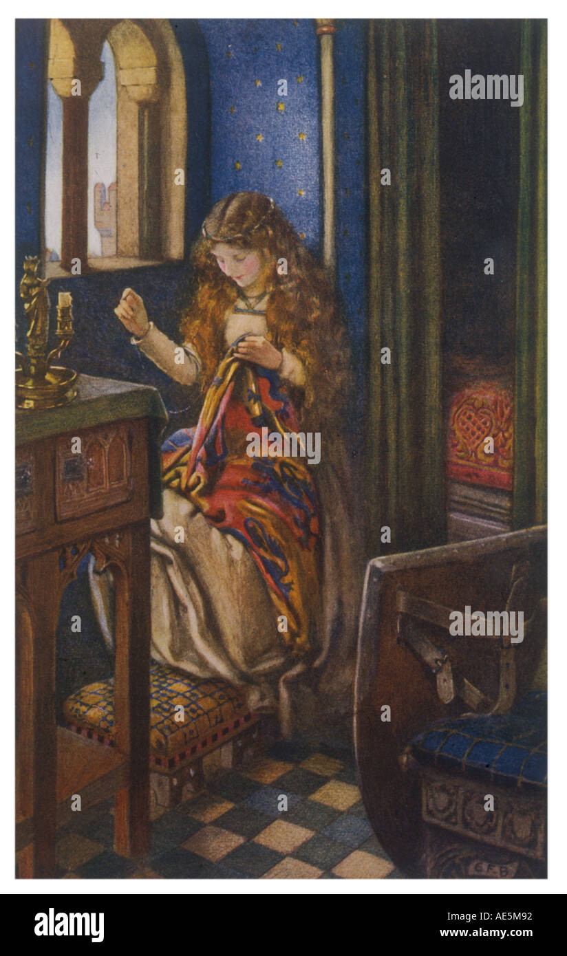 Arthurian Elaine Stock Photo Alamy