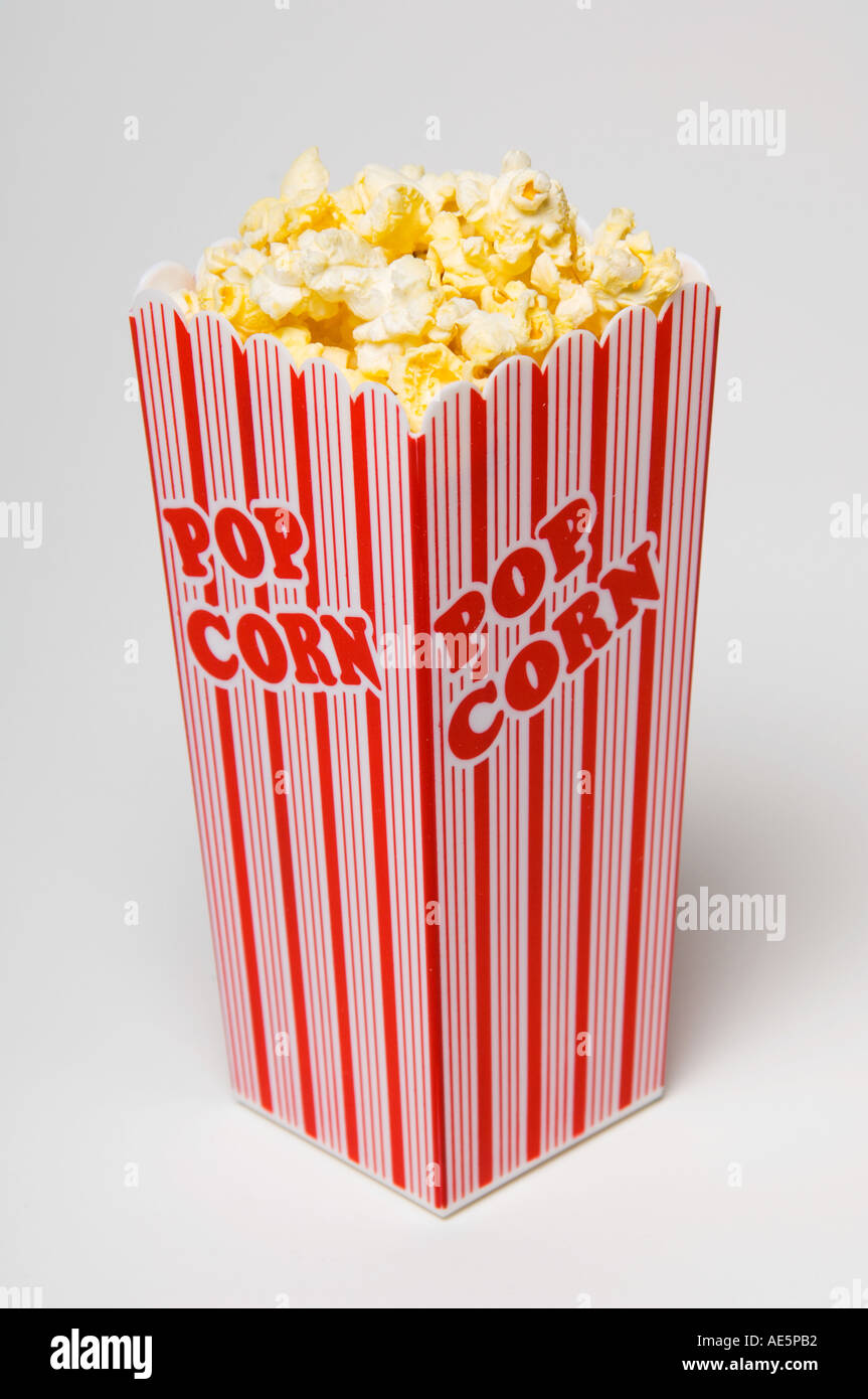 Box of popcorn Stock Photo Alamy