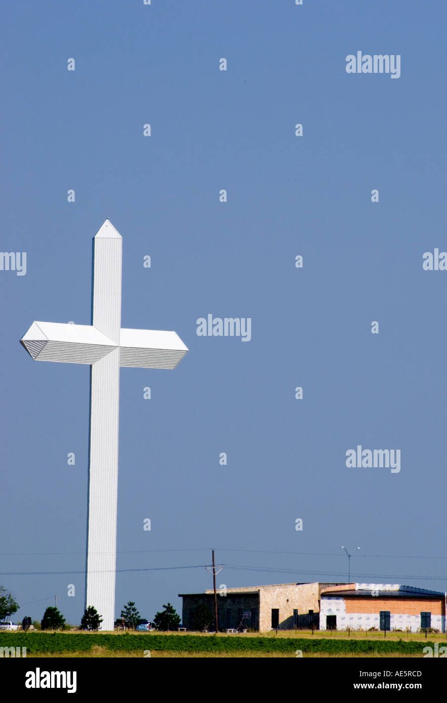 Giant Cross Groom Texas USA Stock Photo Alamy