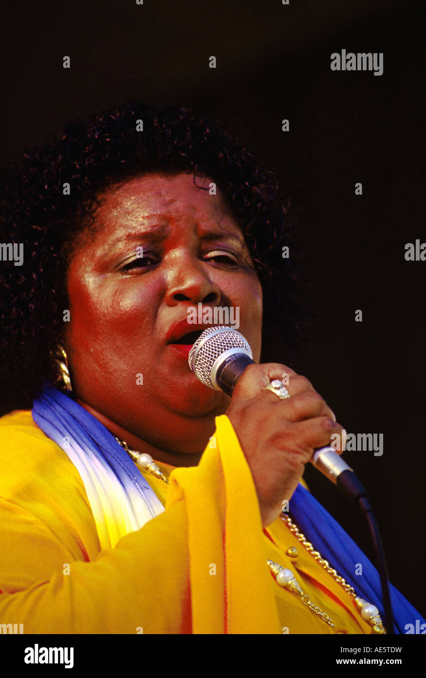 SISTER MONICA SINGS MONTEREY BAY BLUES FESTIVAL CALIFORNIA Stock Photo