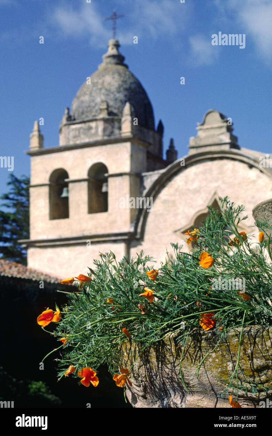 The CARMEL MISSION one of CALIFORNIA S Catholic Missions founded by Father JUNIPERO SERRA Stock Photo