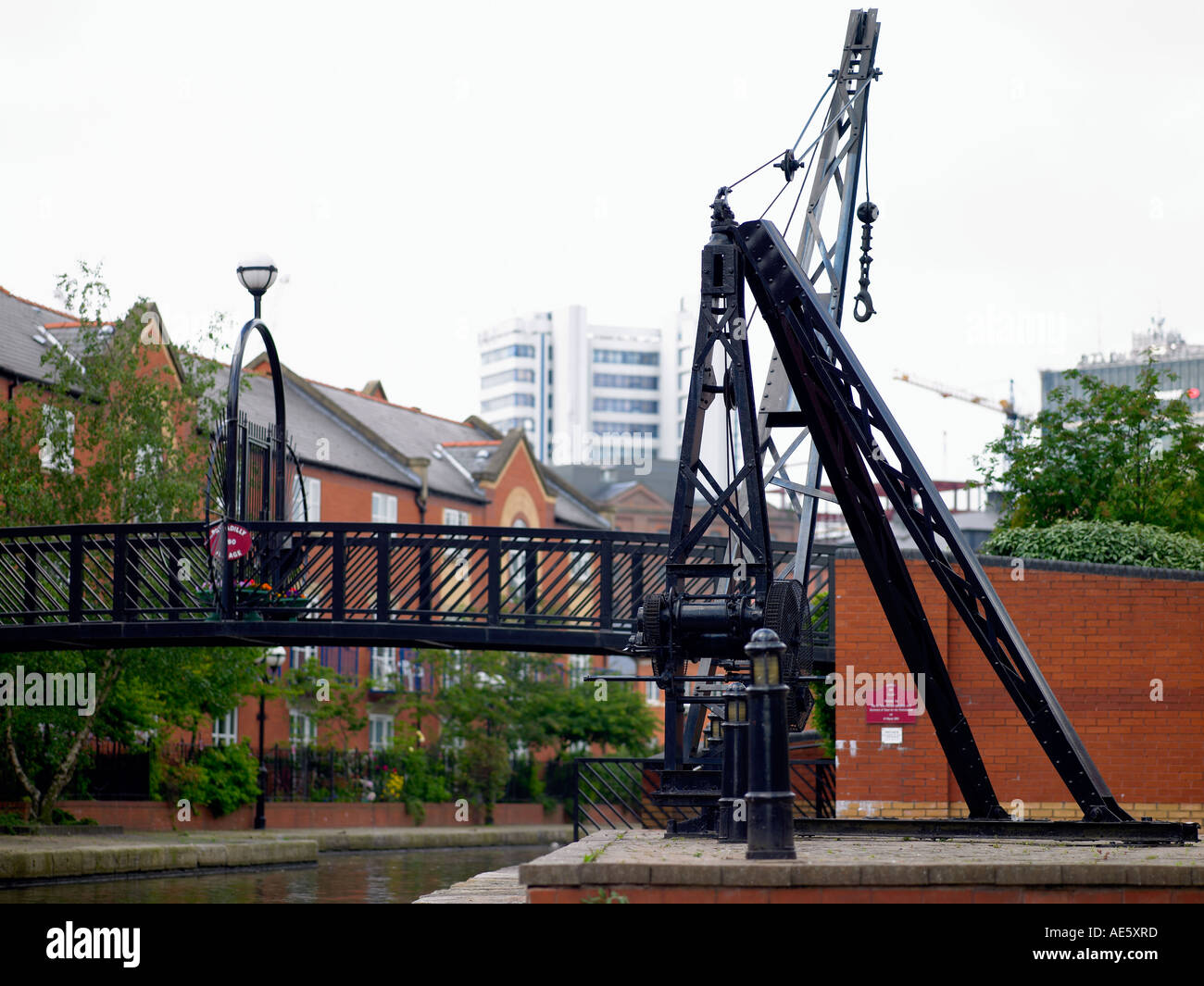 Water features in Piccadilly village Manchester Stock Photo Alamy