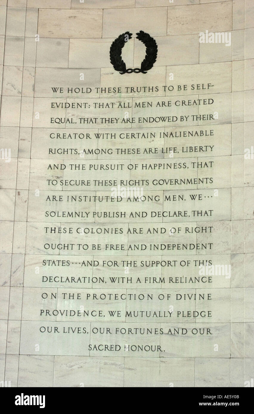 Declaration Of Independence Memorial High Resolution Stock Photography