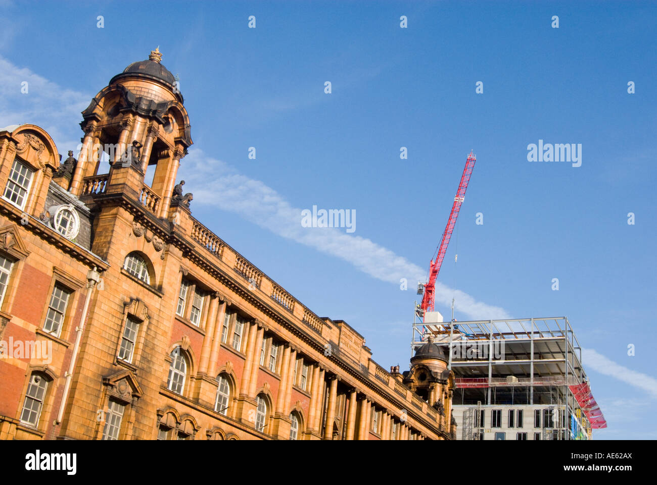 Old Coroner's Court Fire Station with New Building Manchester England