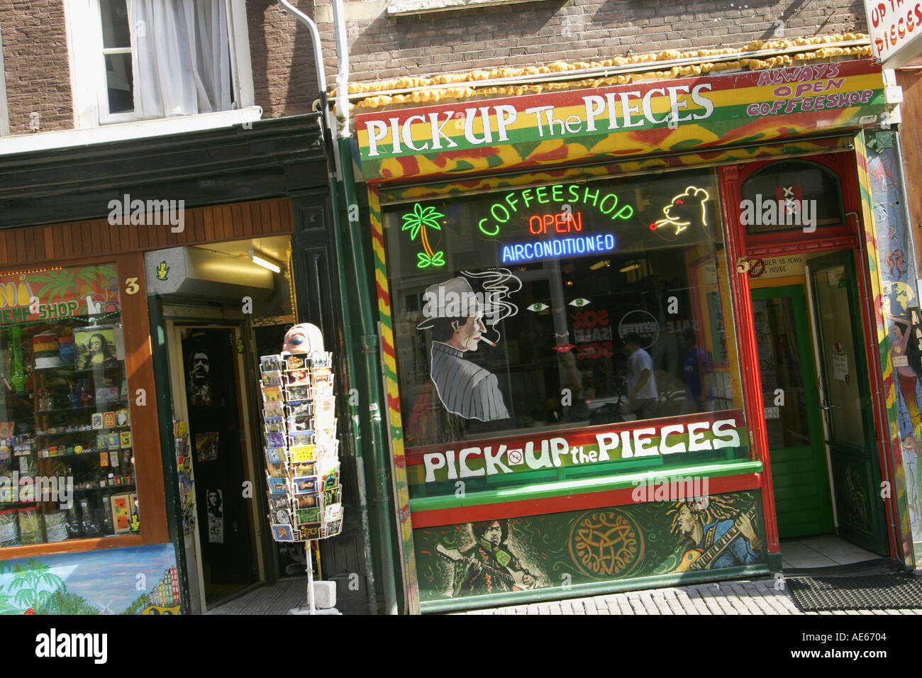 Amsterdam Holland Coffee Shop Pick up the Pieces Stock Photo ...