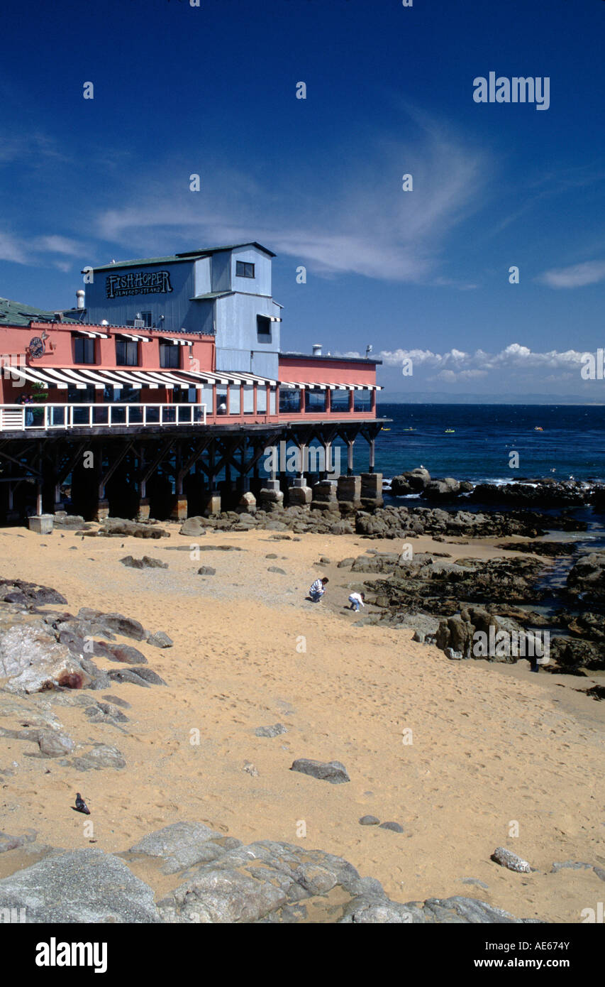 The Fish Hopper Restaurant sits over Monterey Bay on historical CANNERY